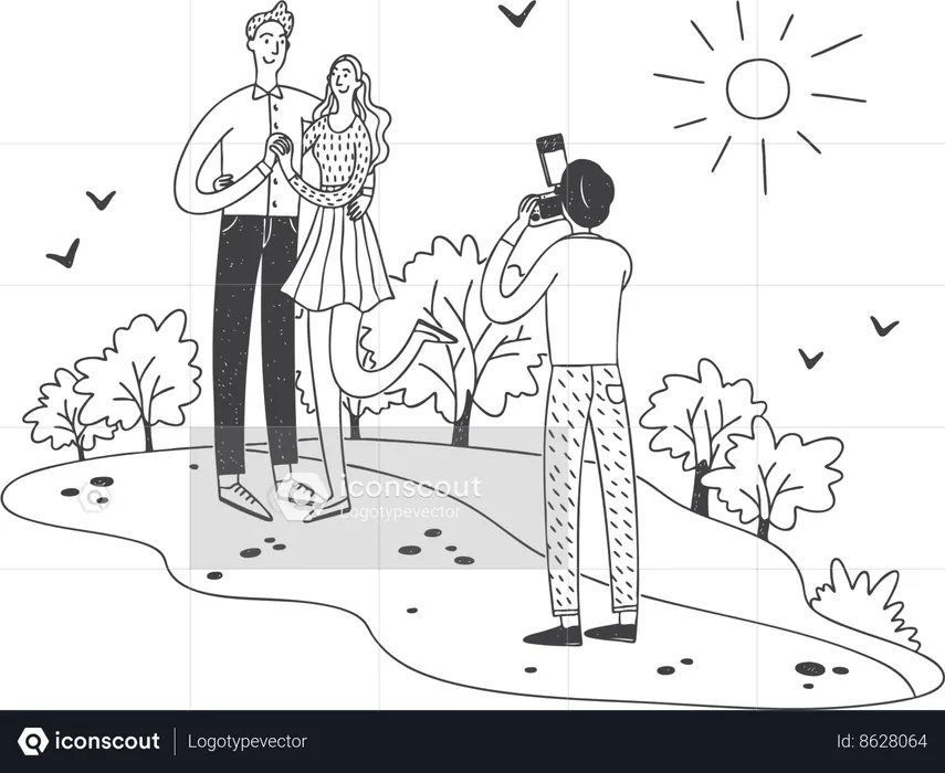 Ensaio de casamento  Ilustração