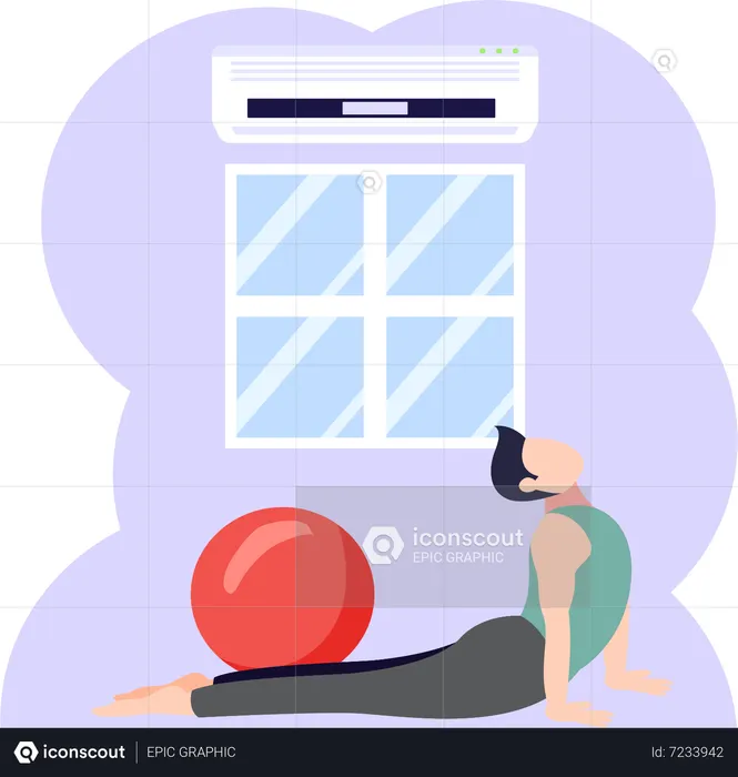Sessão de treinamento físico  Ilustração