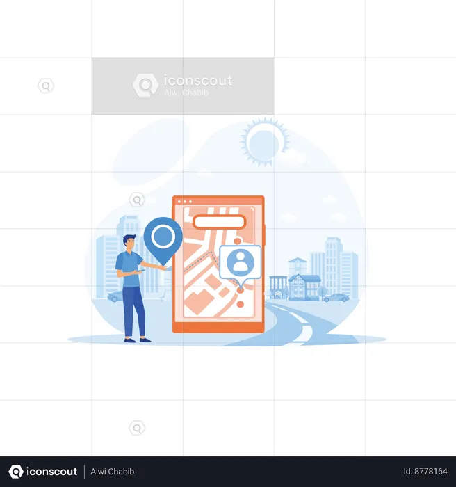 Définir la géolocalisation  Illustration