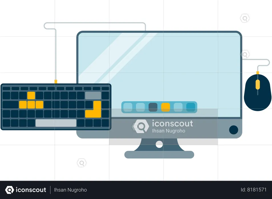 Set Of Computer Devices  Illustration