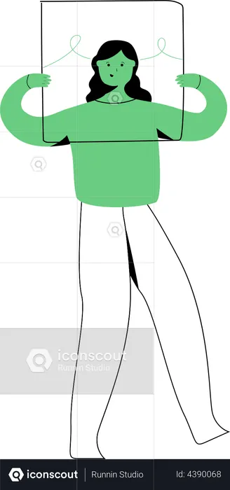 Setting social media profile picture  Illustration