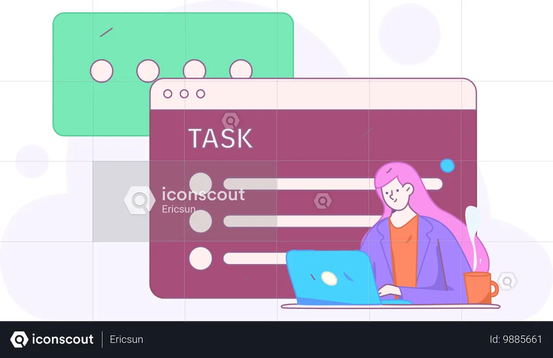 Setting tasks for employees  Illustration