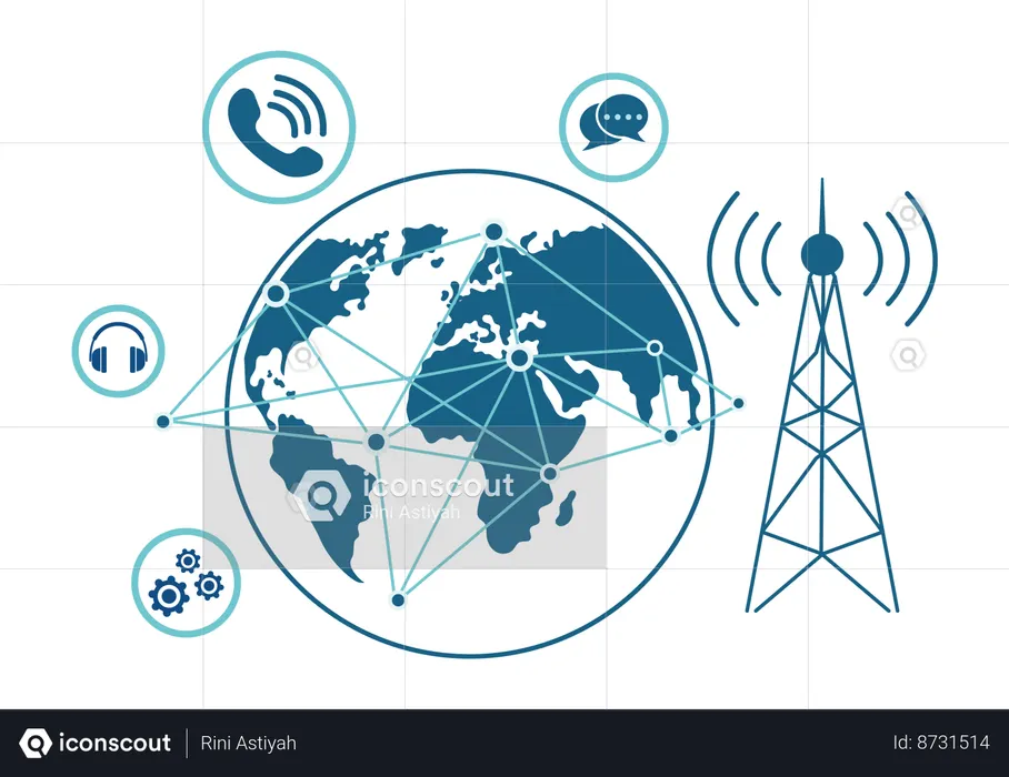 Setting up communication network  Illustration