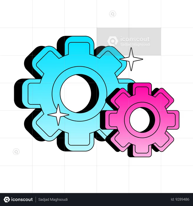 Settings Gears  Illustration