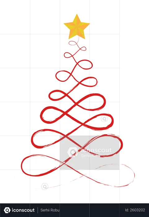 Shape of decorative Christmas tree  Illustration