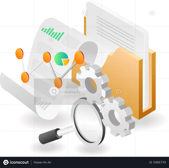 Share Folder Analysis Data  Illustration