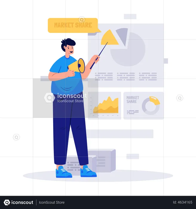 Share market analysis  Illustration