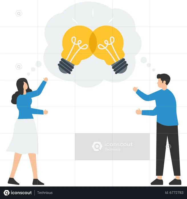 Sharing Business Ideas  Illustration