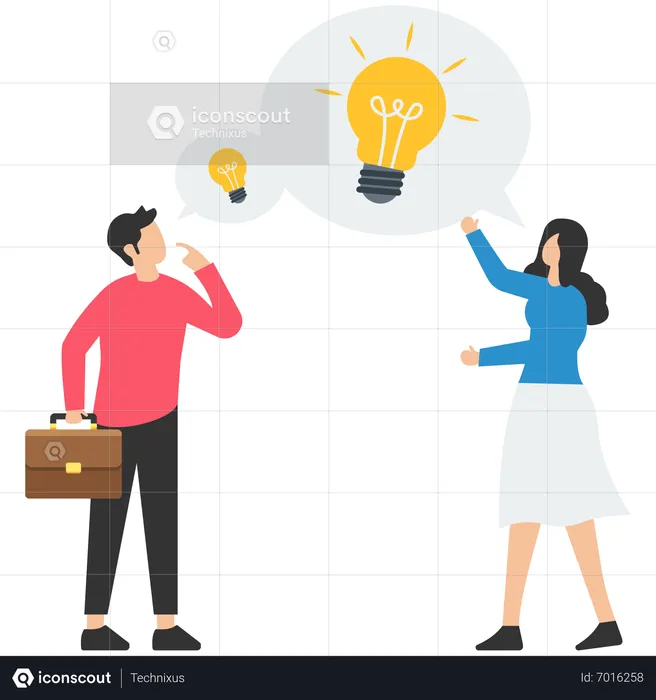 Sharing business ideas  Illustration
