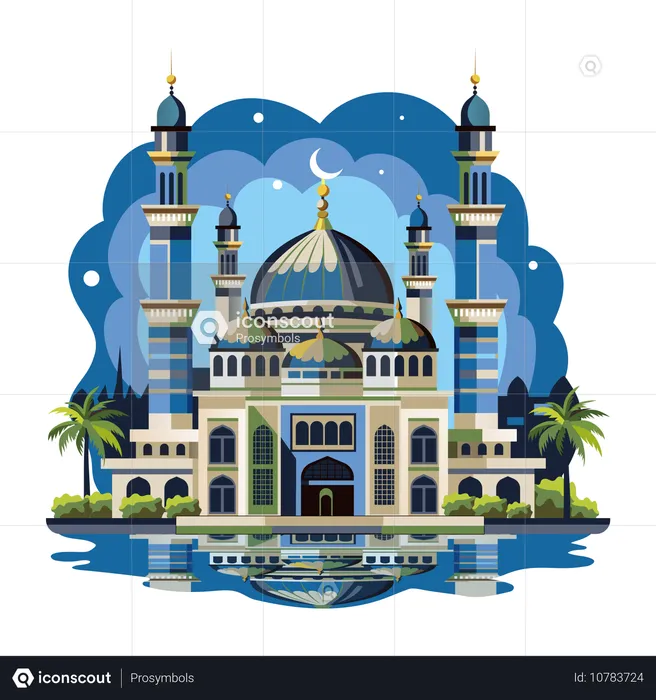 Sharjah Mosque  Illustration