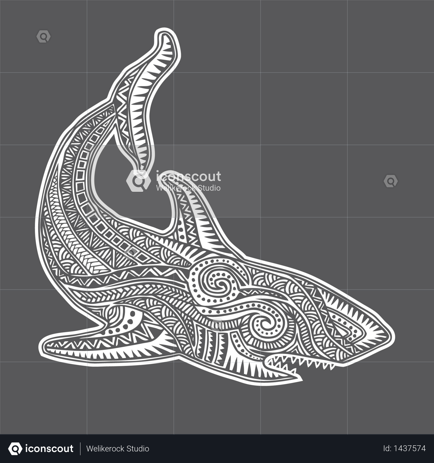 Best Shark Tribal Illustration Download In PNG Vector Format   Shark Tribal 1693071 1437574 