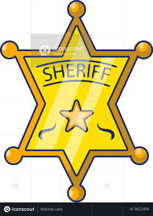 Sheriff Badge  Illustration