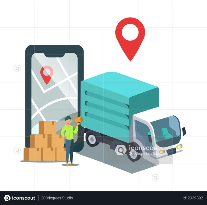 Shifting Business Location  Illustration