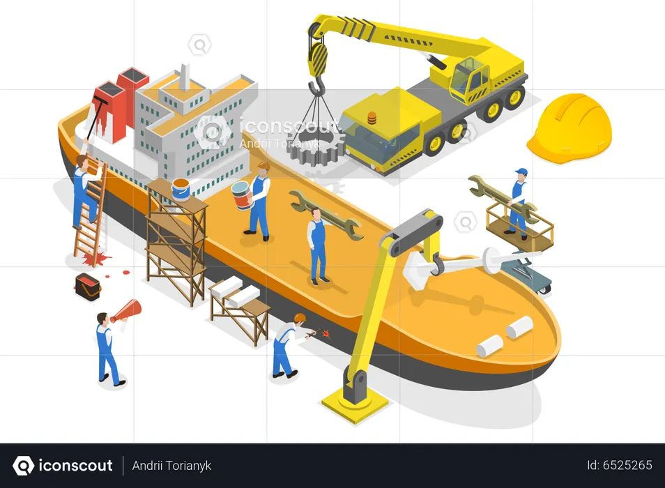 Ship building  Illustration