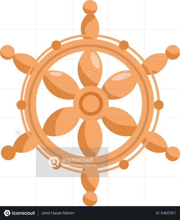 Ship Steering Wheel  Illustration