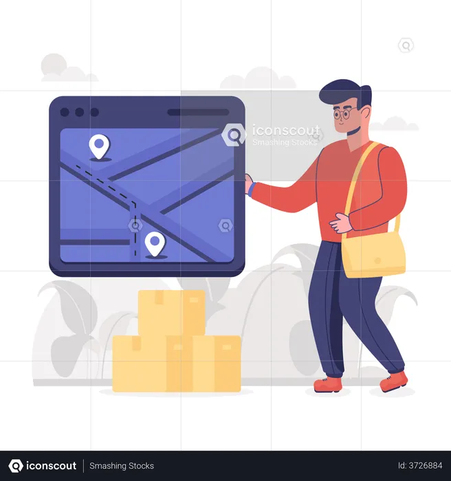 Shipment Tracking  Illustration