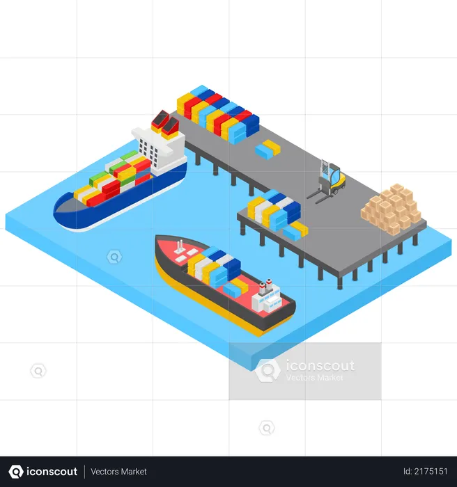 Shipment Yard  Illustration
