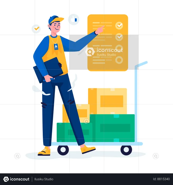 Shipping checklist  Illustration