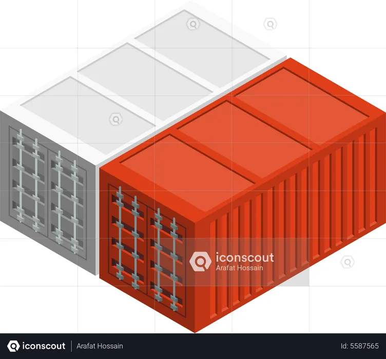Shipping Container  Illustration