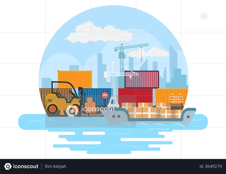 Shipping Service  Illustration