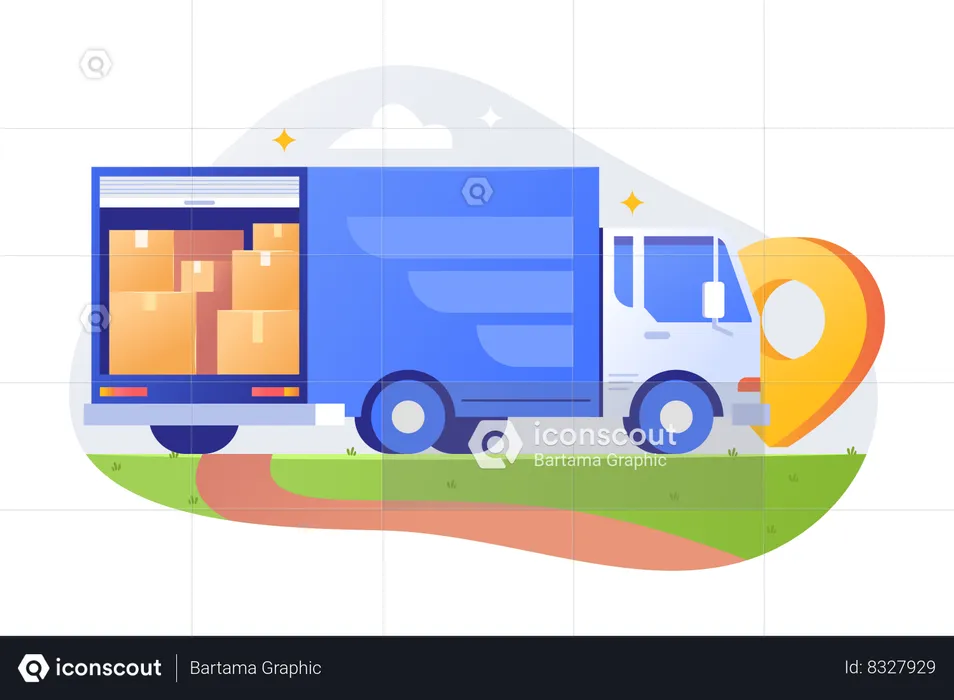 Shipping Truck  Illustration