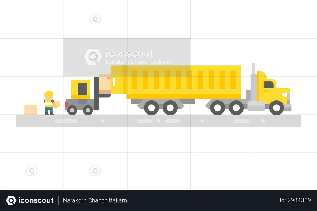 Shipping truck  Illustration