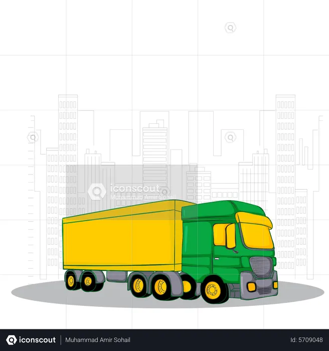 Shipping Truck  Illustration