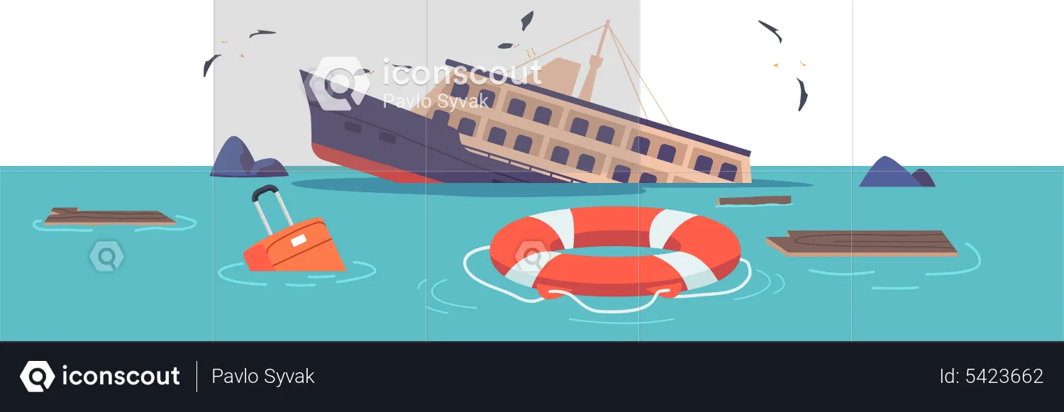 Shipwreck Accident  Illustration