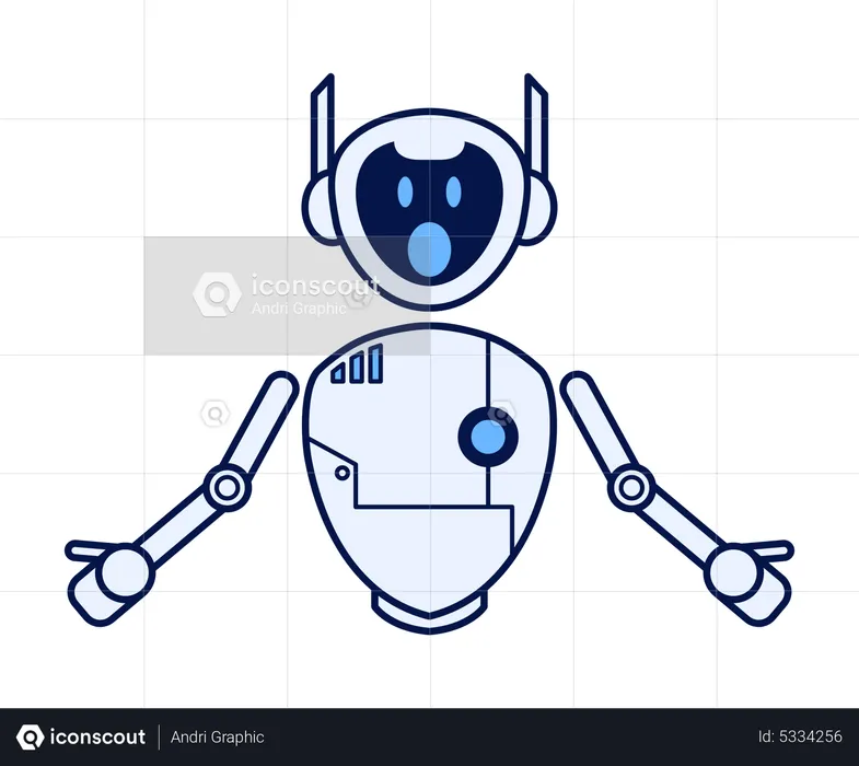 Shocked robot  Illustration