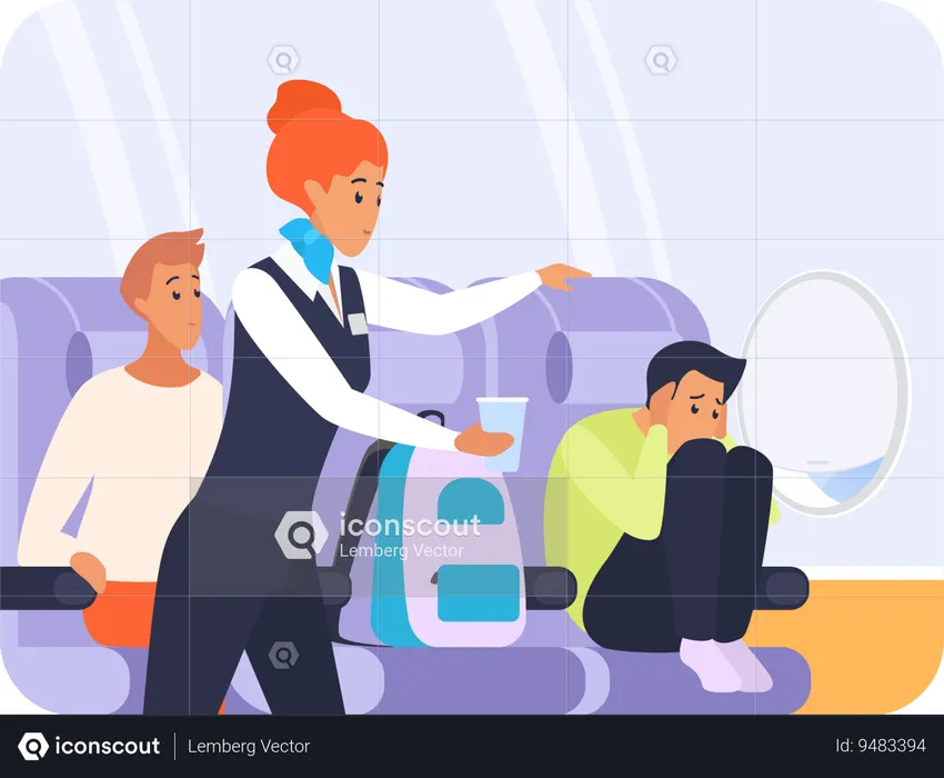 Shocking passengers on flight  Illustration
