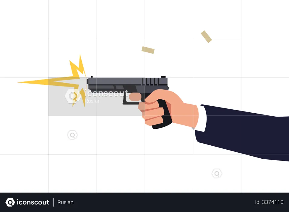 Shooting pistol  Illustration