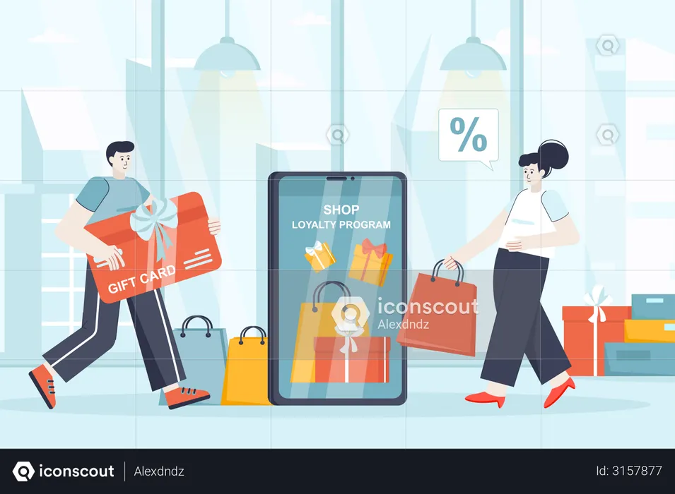 Shop loyalty program  Illustration