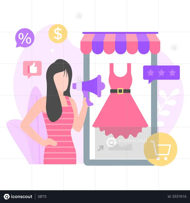 Shopping advertisement  Illustration