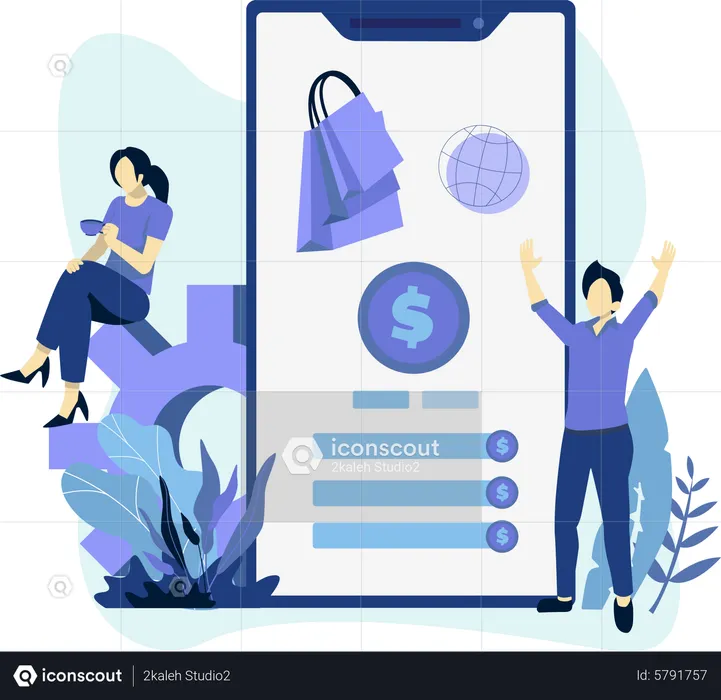 Shopping analytic  Illustration