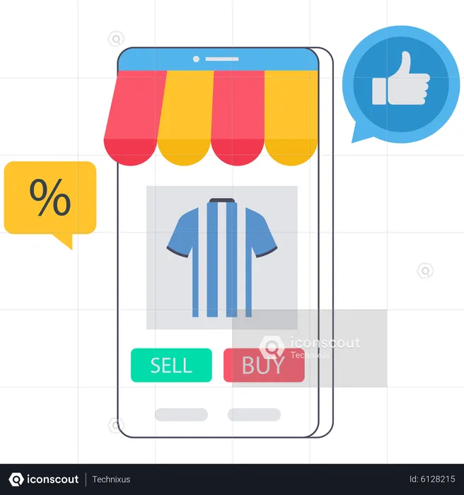 Shopping app  Illustration