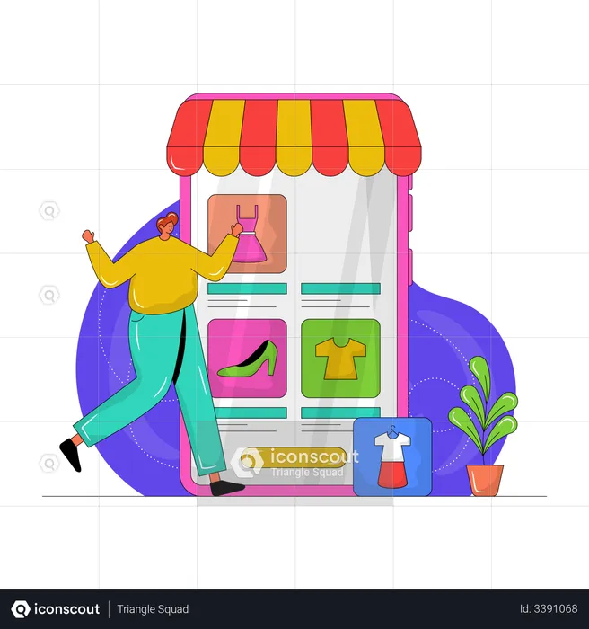Shopping Application  Illustration