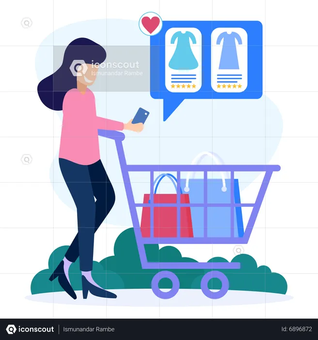 Shopping Application  Illustration