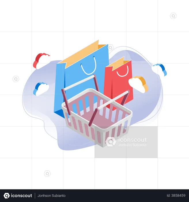 Shopping bag collection  Illustration