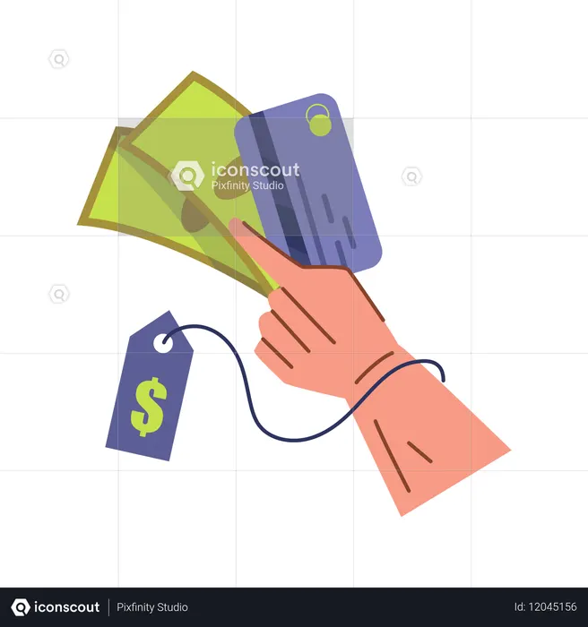 Shopping card payment  Illustration