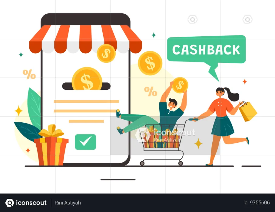 Shopping Cashback  Illustration