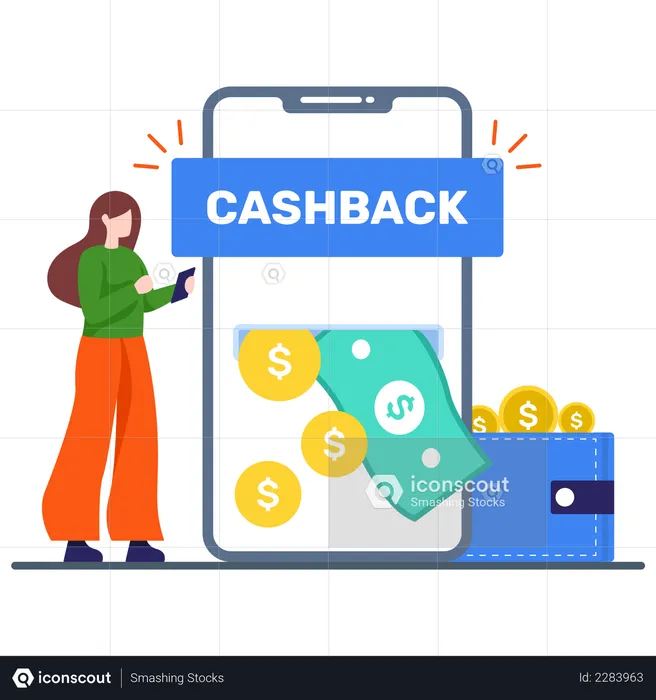 Shopping Cashback offer  Illustration