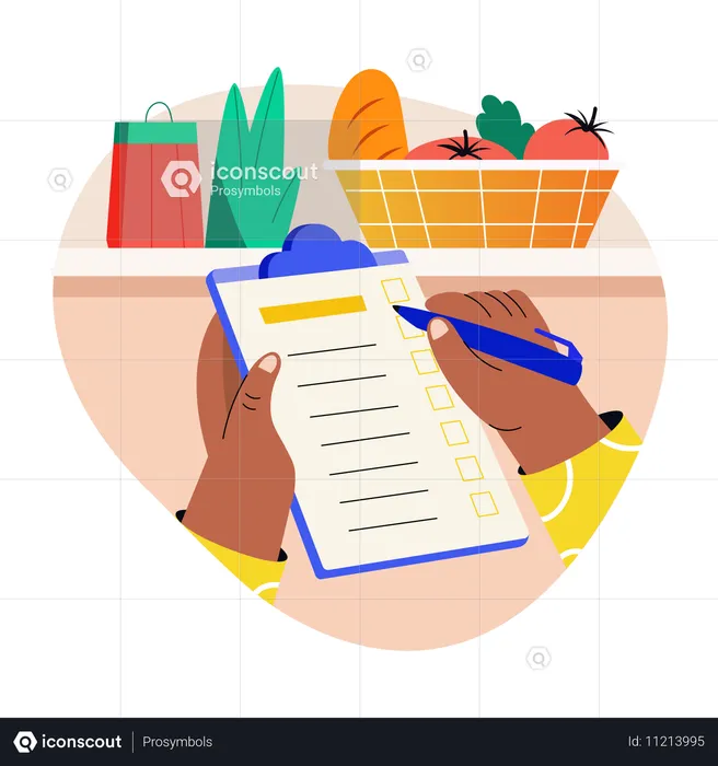 Shopping Checklist  Illustration