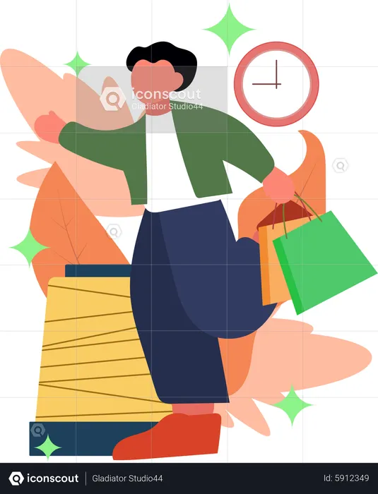 Shopping deadline  Illustration
