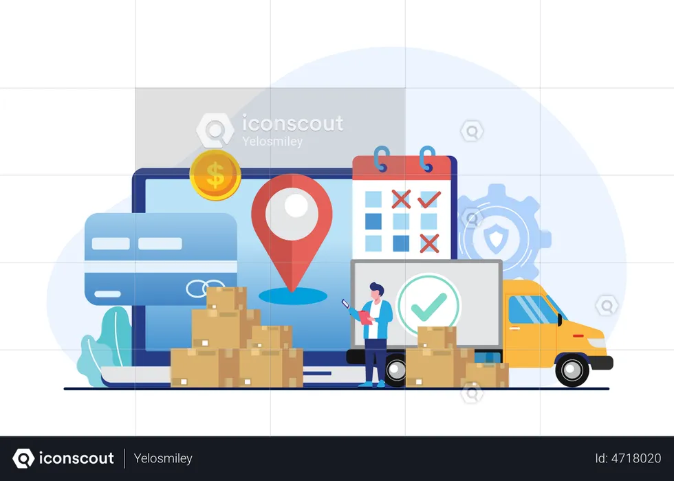 Shopping Delivery  Illustration