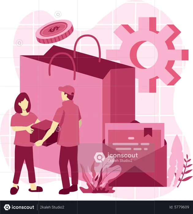 Shopping Delivery  Illustration