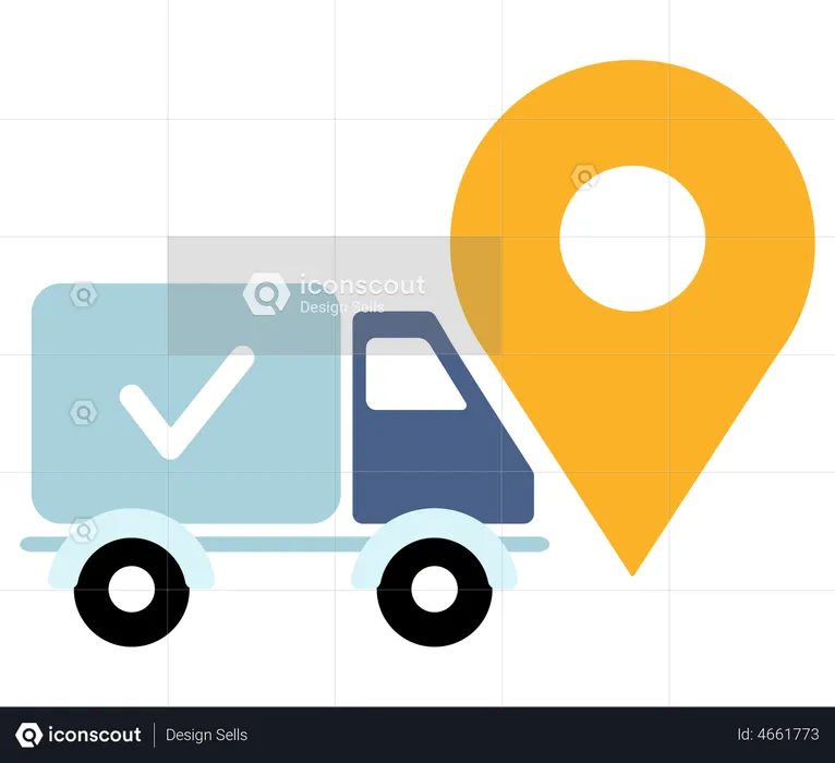Shopping Delivery location  Illustration