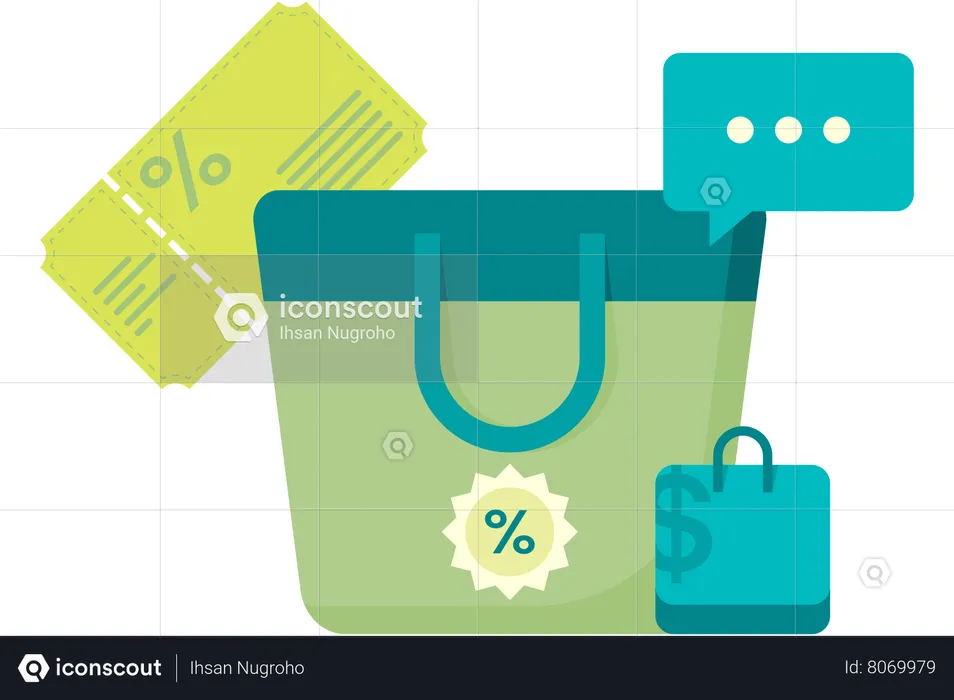 Shopping discount coupons  Illustration