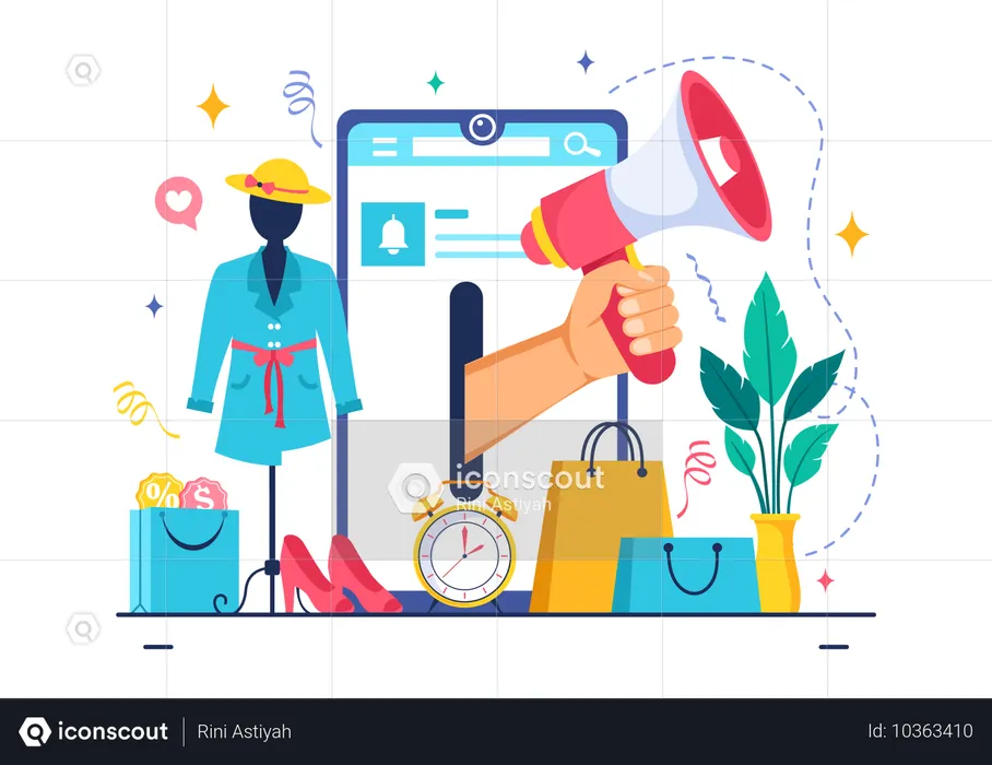 Shopping Discount Marketing  Illustration