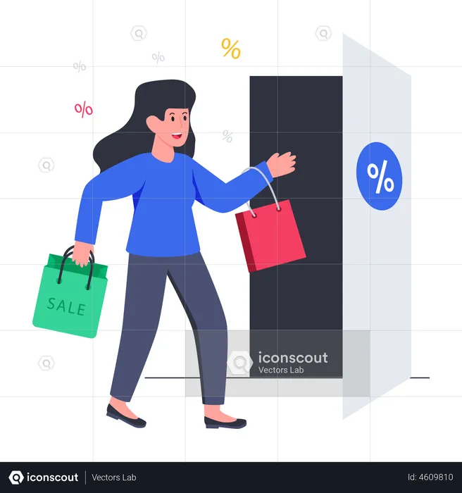 Shopping Discount Offer  Illustration