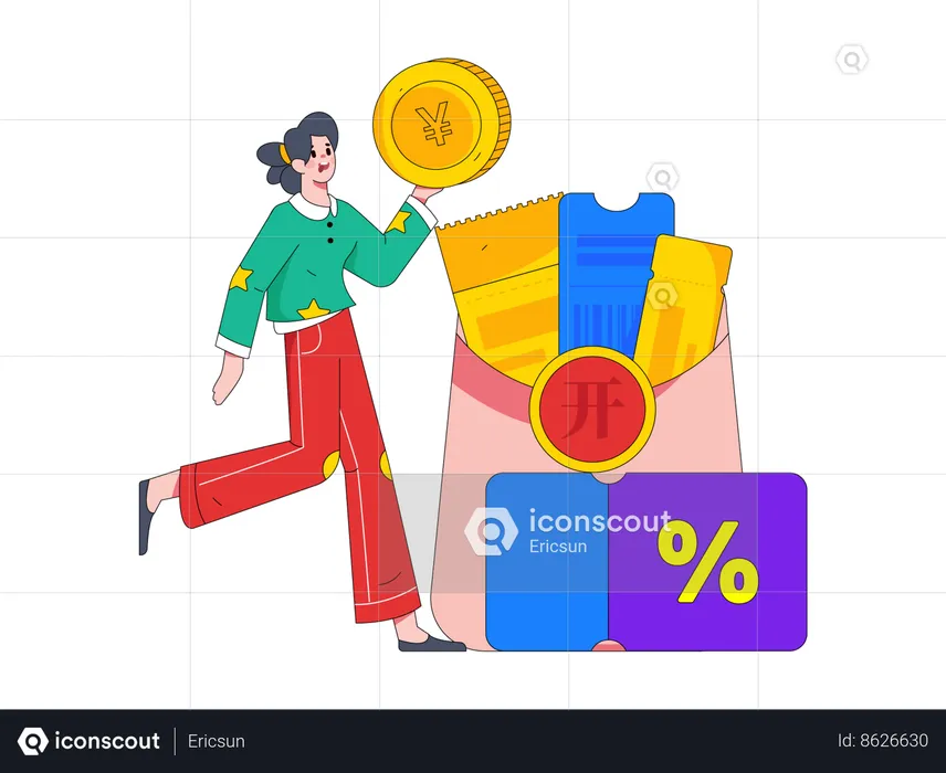 Shopping Discount Voucher  Illustration